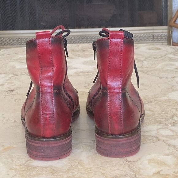 Remonte Double Laces Leather Ankle Boots - Picture 6 of 13